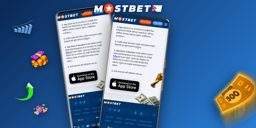Android and iOS devices side by side both running the Mostbet app on one account