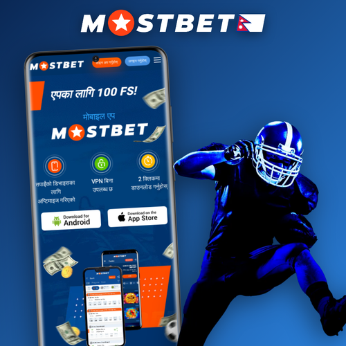 Mostbet APK home screen on a smartphone — full betting experience for Nepal players
