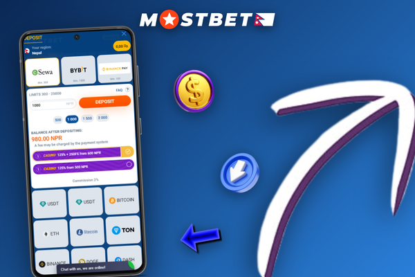 Tapping the Mostbet deposit button to claim a welcome bonus with a promo code