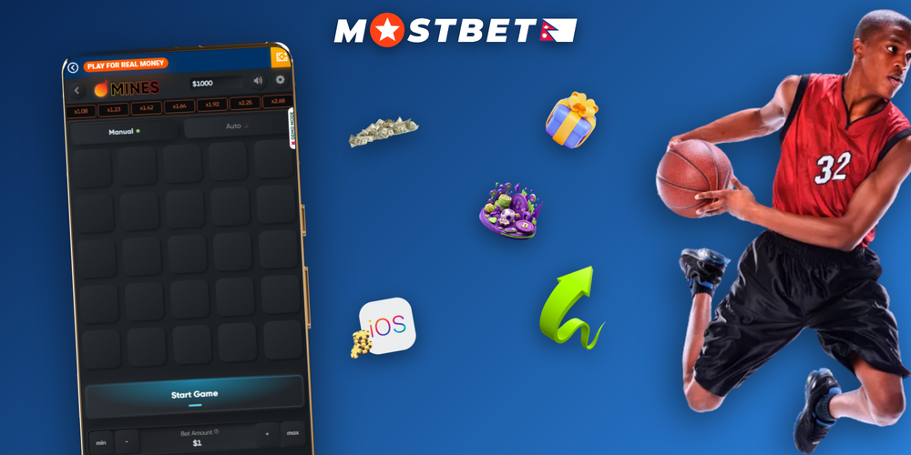 Four Mostbet Mines game states from bet entry to cash-out multiplier moment