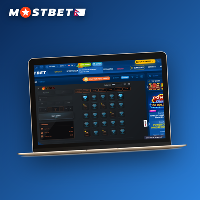 Mostbet Mines balanced play tile with four mines and a mid-range multiplier